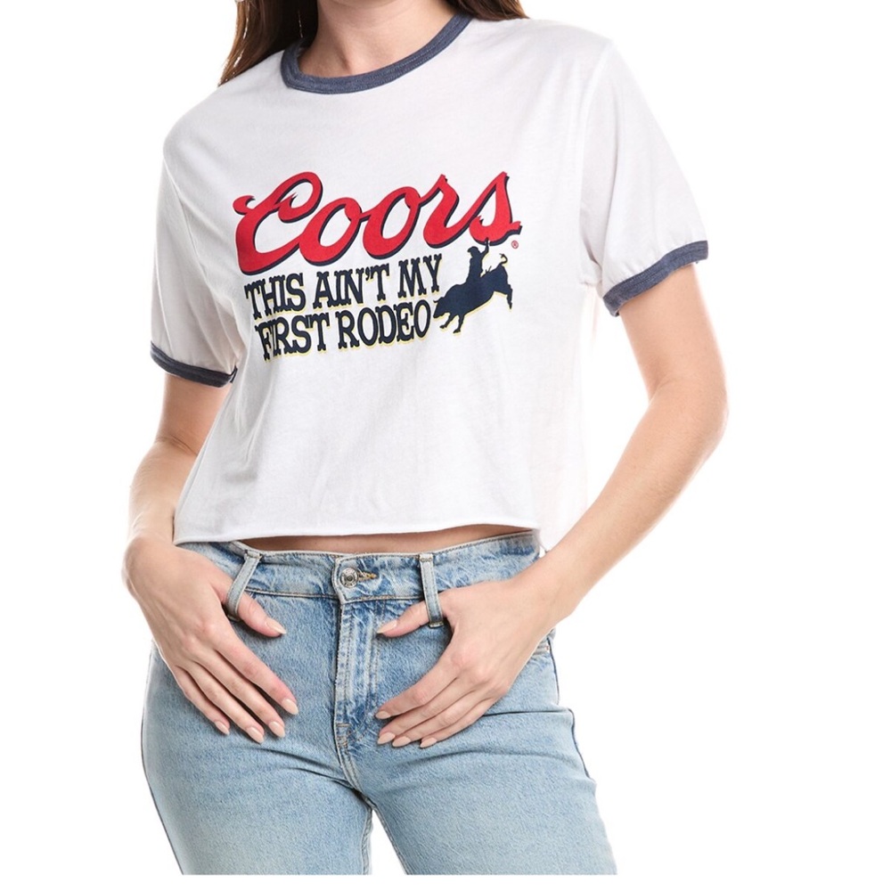 Original Retro Brand White and Navy Graphic Tee